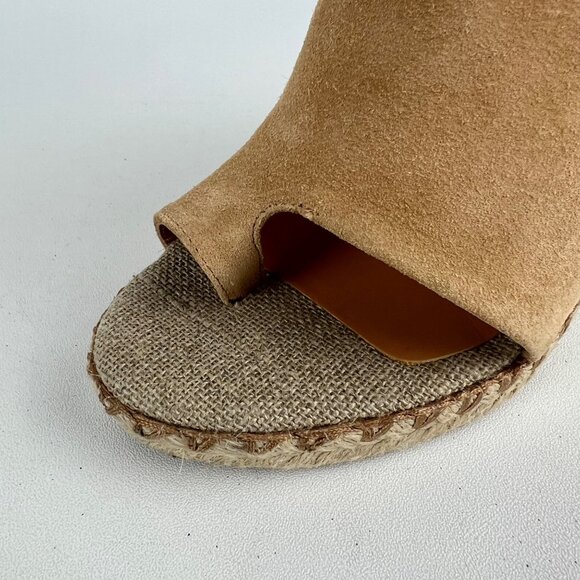 Vince Womens Sutherland Jute Wedge Sandals Brown Tan Suede Leather size 6M - Picture 10 of 16